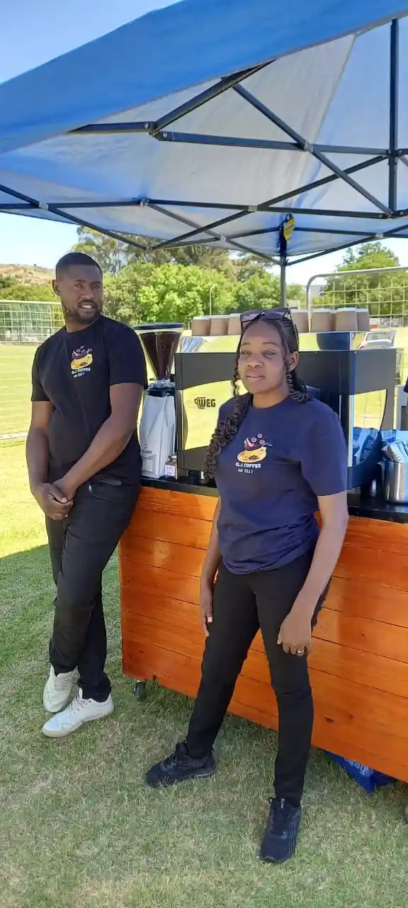 EL-J Coffee team catering a large wedding or events setup